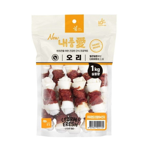 뉴내품애)오리우유껌4.5인치 1kg
