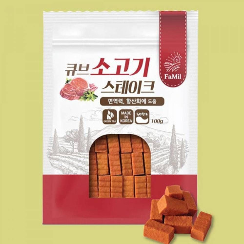 TBZ 파밀 큐브 소고기 스테이크 100g