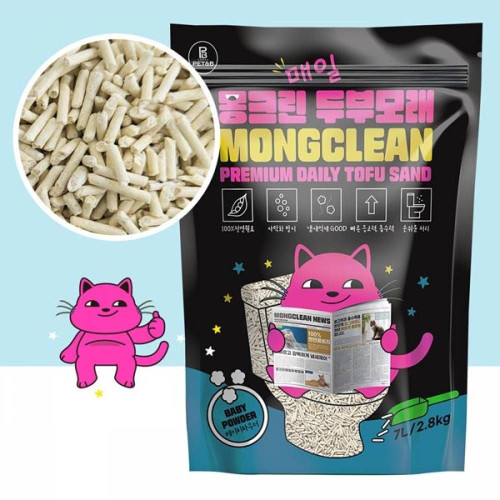 TBZ 몽크린 매일 두부모래 7L 베이비파우더 2.8kg